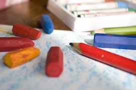 Art supplies used in art therapy sessions