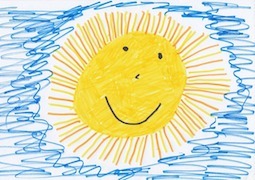 A child's drawing made during a play therapy session